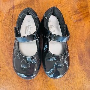 Girls Sz 9W Smart Step Black Shoes